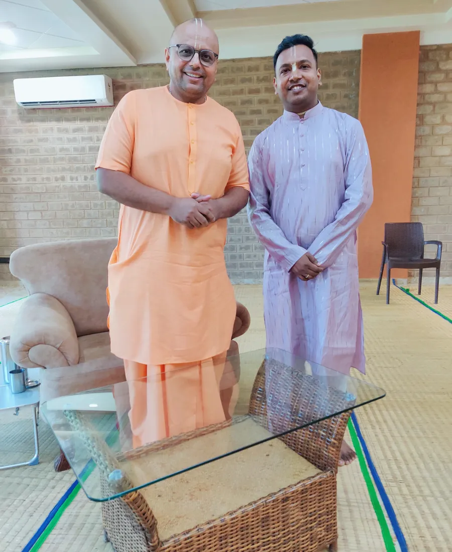 With Gaur Gopal Das